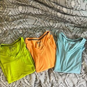 Nike Women's Short Sleeve Tees - Lime Green, Orange, Light Blue